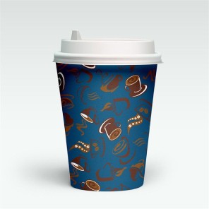 Kavna skodelica za tiskan papir za enkratno uporabo